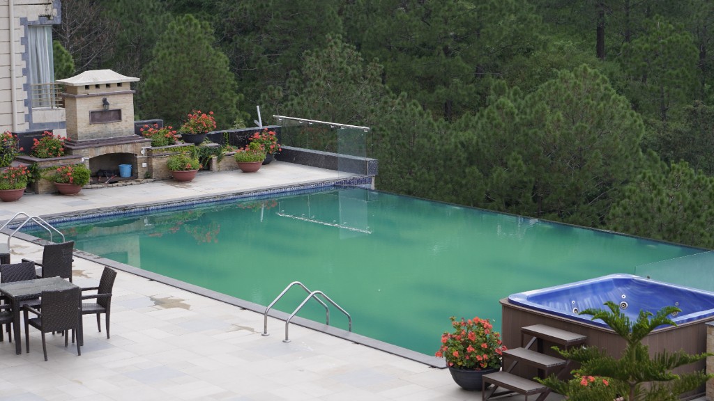 Sky lounge terrace at a hill retreat