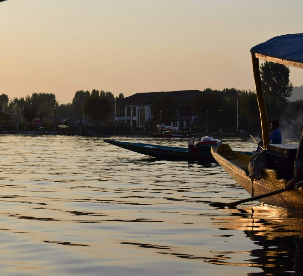 The Kashmir Sanctuary - Dal Lake with Himalayas at golden hour